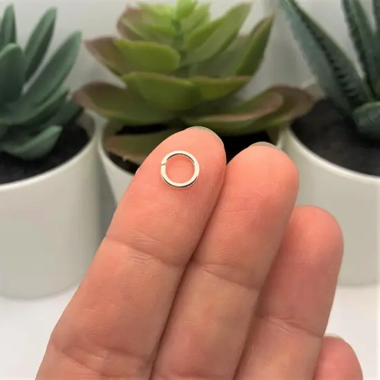100, 500 or 1,000 Pieces: 7 mm Silver Plated Open Jump Rings, 18g {3}