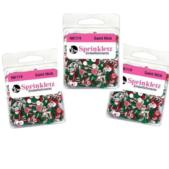 Buttons Galore Colorful Polymer Clay Embellishments for Craft Scrapbooks Cardmaking (Saint Nick, 1,800 Pieces - 36 Grams) {1}
