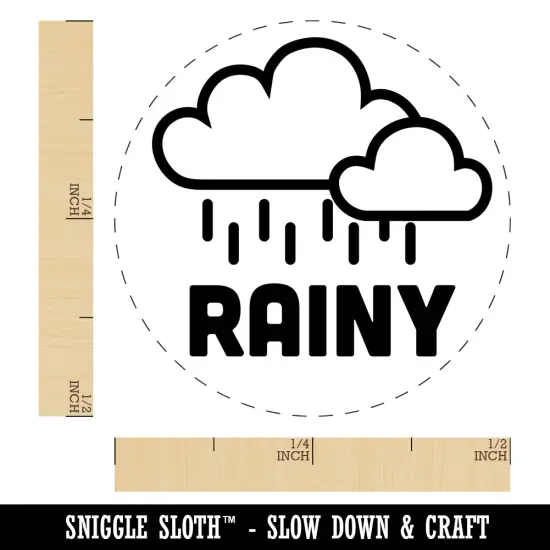 Rainy Rain Weather Day Planner Self-Inking Rubber Stamp for Stamping Crafting Planners Pink {1}