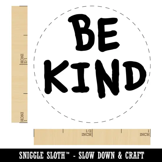 Be Kind Fun Text Self-Inking Rubber Stamp for Stamping Crafting Planners Green {1}