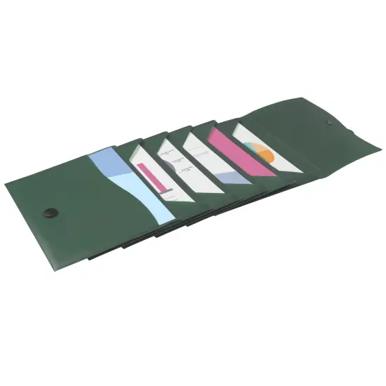 Avery Slide & View Expanding File Folder, 6 Pockets, Letter Size, 1 Sage Folder (73546) {2}