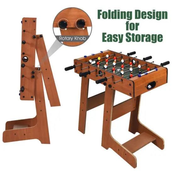 27 Inch Indoor Folding Christmas Gift Foosball Table {5}