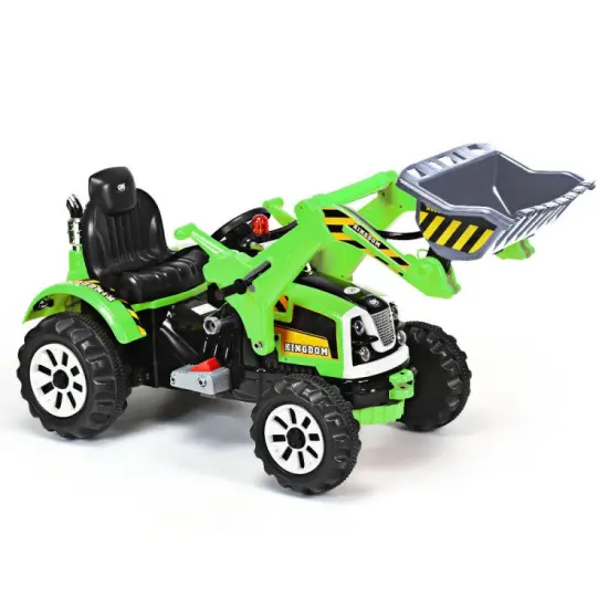 Iron Excavator with Adjustable Arm, Safety Belt, Battery Power and Educational Fun for Kids Green {8}