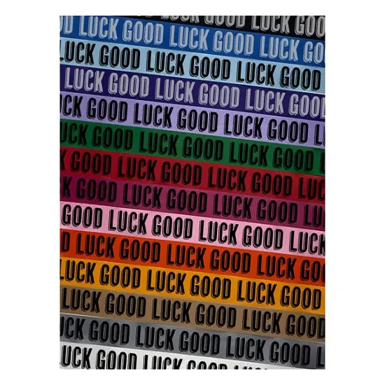 Good Luck Drop Shadow Satin Ribbon for Bows Gift Wrapping - 1" - 3 Yards Red Ribbon {1}