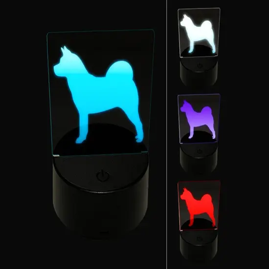 American Akita Dog Solid 3D Illusion LED Night Light Sign Nightstand Desk Lamp {1}