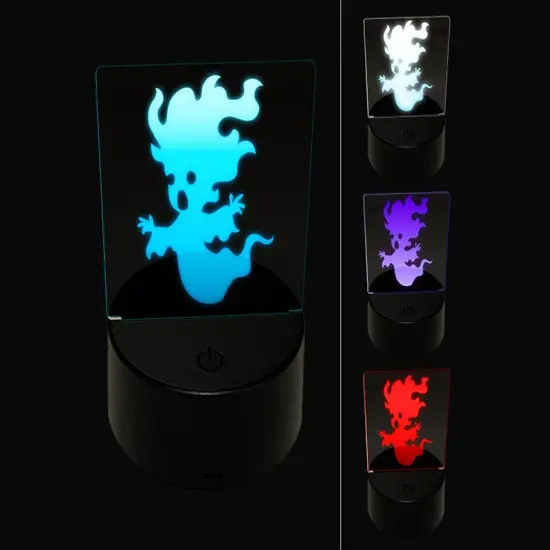 Haunted Halloween Ghost Banshee Monster 3D Illusion LED Night Light Sign Nightstand Desk Lamp {1}