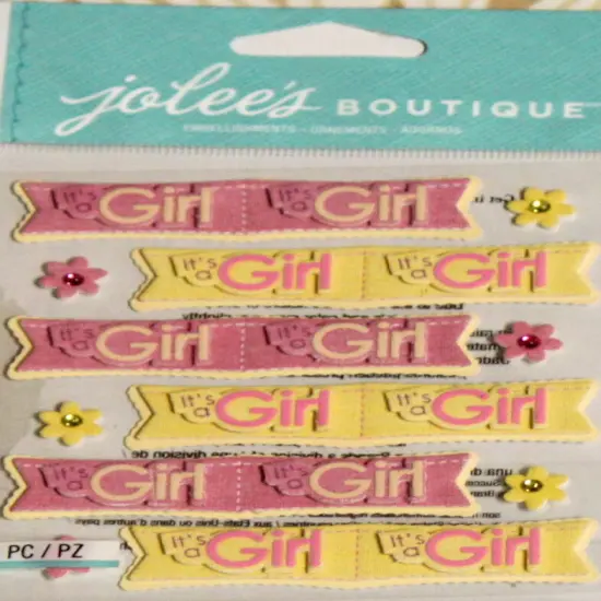 Jolee's Boutique Baby Girl Banner Dimensional Stickers {1}
