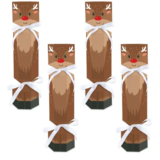 Big Dot of Happiness Very Merry Christmas - No Snap Holiday Reindeer Party Table Favors - DIY Cracker Boxes - Set of 12 {1}