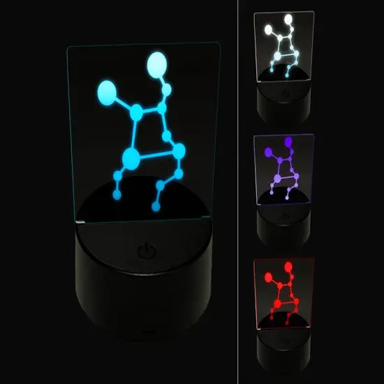 Virgo Zodiac Star Constellations 3D Illusion LED Night Light Sign Nightstand Desk Lamp {1}