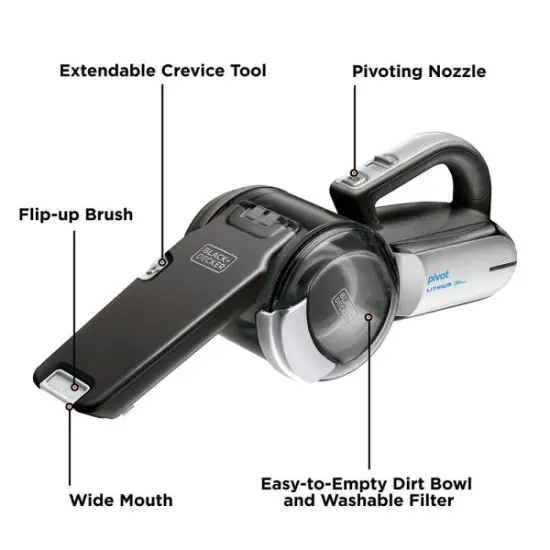 BLACK+DECKER DUSTBUSTER 20V MAX Handheld Vacuum, Cordless, Grey (BDH2000PL) {2}