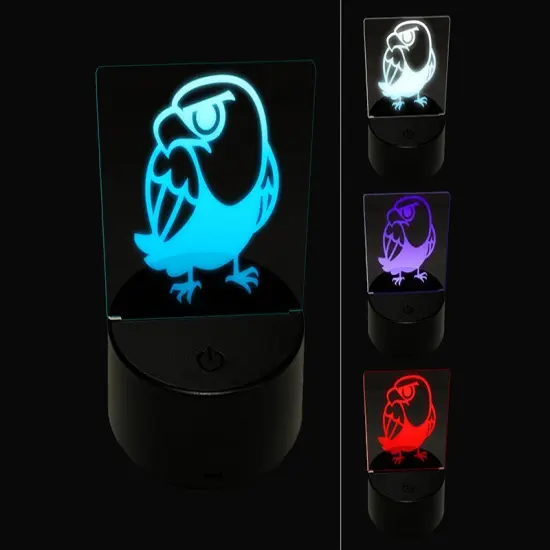 Cute and Grumpy Bald Eagle 3D Illusion LED Night Light Sign Nightstand Desk Lamp {1}