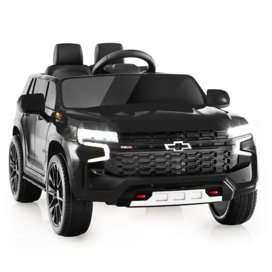 Electric Kids Ride-On Car with Remote Control and Music Player Black {8}