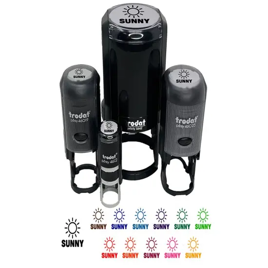 Sunny Weather Day Planner Self-Inking Rubber Stamp for Stamping Crafting Planners Black {2}