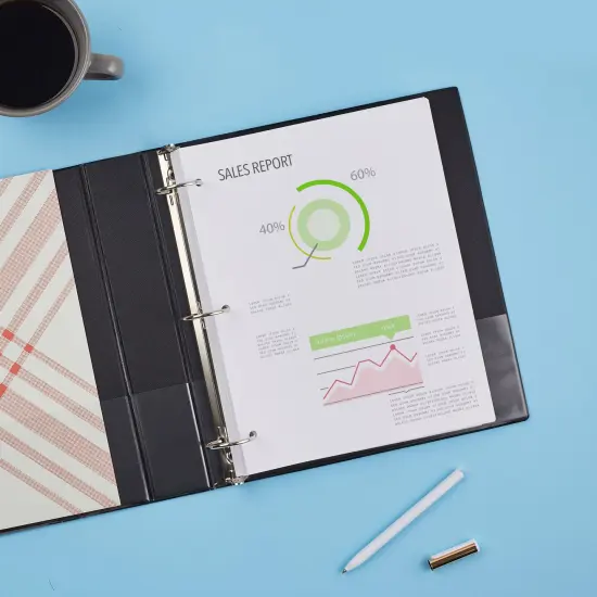 Avery Economy 3 Ring Binder, 1-1/2 Inch Round Rings, 4 Black Binders (03401) {6}