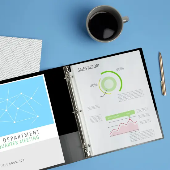 Avery Economy 3 Ring Binder, 1/2 Inch Round Rings, 4 Black Binders (03201) {6}