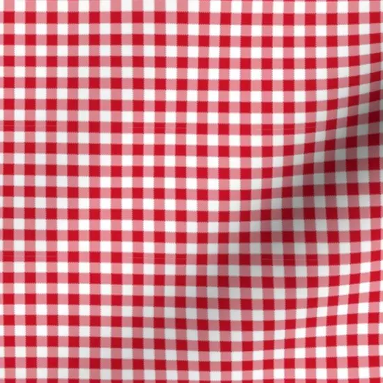 Various Fabrics by the Yard or Fat Quarter Tiny Red Check Ditsy Scale Summer Picnic Gingham Custom Printed Fabric by Spoonflower {7}