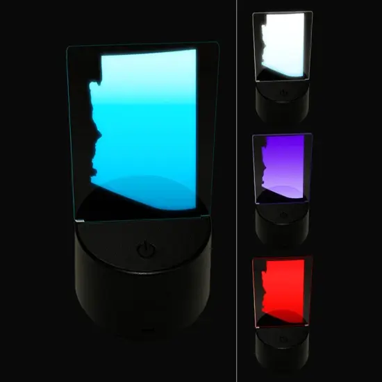 Arizona State Silhouette 3D Illusion LED Night Light Sign Nightstand Desk Lamp {1}