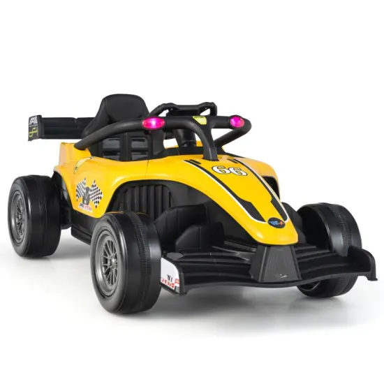 12V Kids Ride on Electric Formula Racing Car with Parental Remote Control and Manual Control Pink {8}