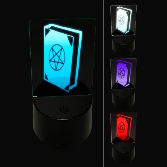 Witch Tome Spell Book Grimoire for Magic Witchcraft 3D Illusion LED Night Light Sign Nightstand Desk Lamp {1}