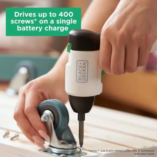 BLACK+DECKER Reviva 4V MAX* Cordless Screwdriver, USB Chargeable (REVSD4C) {5}