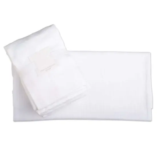 Floursack Cotton Dishtowel Set of 5, White {1}