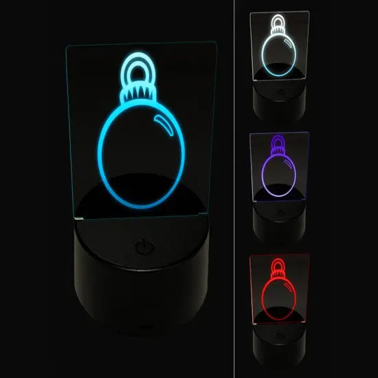 Ornament Blank Christmas 3D Illusion LED Night Light Sign Nightstand Desk Lamp {1}