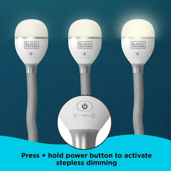 BLACK+DECKER Snake Light, Work Light, 2 Settings, Flexible and Rechargeable (BDCFSL01) {5}