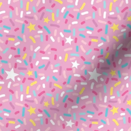 Various Fabrics by the Yard or Fat Quarter Sprinkles Ice Cream Stars Pink White Pastel Party Desert Donut Colorful Custom Printed Fabric by Spoonflower {7}