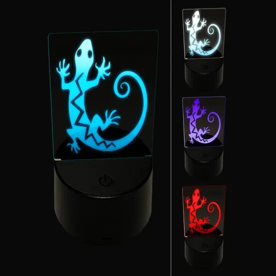 Southwest Native American Lizard Reptile Spirit Animal 3D Illusion LED Night Light Sign Nightstand Desk Lamp {1}