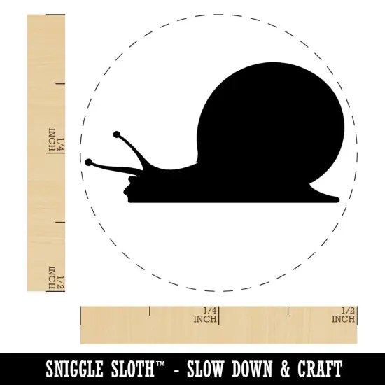 Snail On the Move Solid Self-Inking Rubber Stamp for Stamping Crafting Planners Green {1}