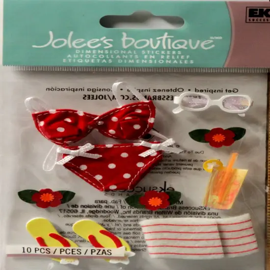 Jolee's Boutique Beach Bikini Dimensional Scrapbook Stickers {1}