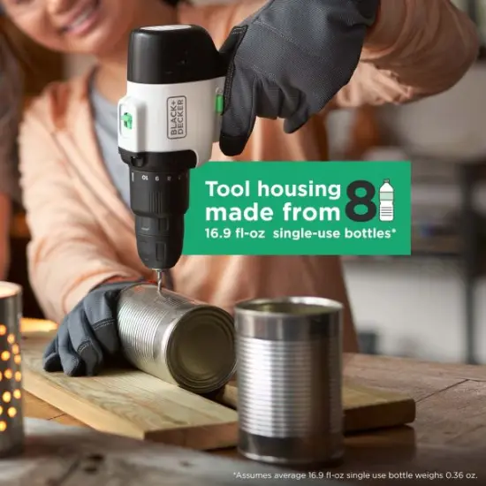 BLACK+DECKER Reviva 12V MAX* Cordless Hammer Drill with Charger and Screwdriver Bit (REVCHD12C) {4}