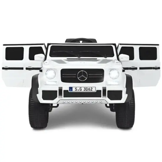 12V Kids Ride On Car with 2.4G Remote Control and USB Interface White {1}