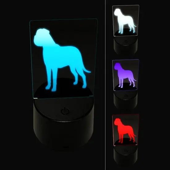 Bullmastiff Dog Solid 3D Illusion LED Night Light Sign Nightstand Desk Lamp {1}