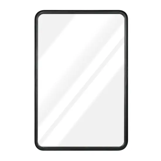 HBCY Creations Wall Mirror Large Mirror, Rustic Accent Mirror for Bathroom, Entry, Dining Room, & Living Room. Metal Mirror Black {1}