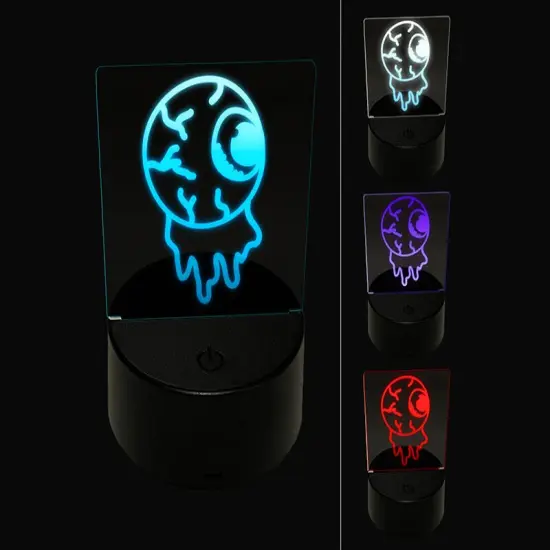 Oozing Eyeball Halloween 3D Illusion LED Night Light Sign Nightstand Desk Lamp {1}