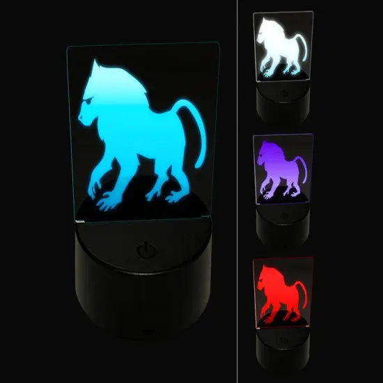 Mandrill Baboon 3D Illusion LED Night Light Sign Nightstand Desk Lamp {1}