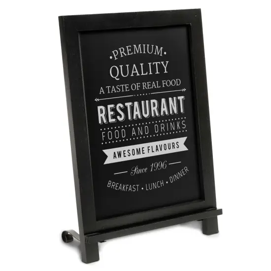 HBCY Creations Hanging or Tabletop Chalkboard with Legs/Wedding Table Sign/Kitchen Countertop Memo Board {1}