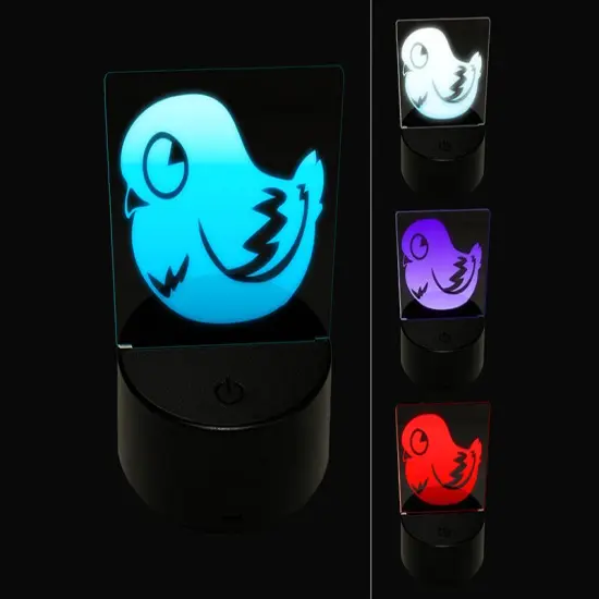 Cute Pigeon Bird 3D Illusion LED Night Light Sign Nightstand Desk Lamp {1}