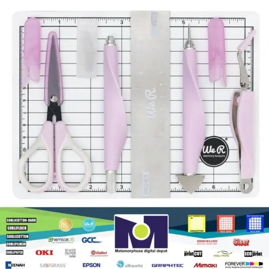 We R Memory Keepers Hand Tools Mini Tool Kit Lilac 60000583 by American Crafts {1}