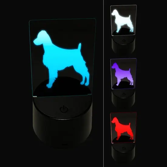 Brittany Spaniel Dog Solid 3D Illusion LED Night Light Sign Nightstand Desk Lamp {1}
