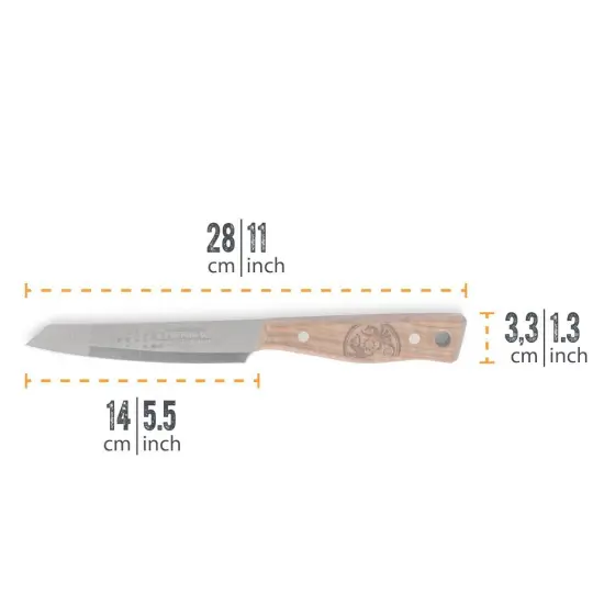 Petromax Hand Sharpened Utility Knife, All-Purpose Stainless Steel with Hardwood Handle for Home, Camping, and Indoor or Outdoor Adventure Knives {3}