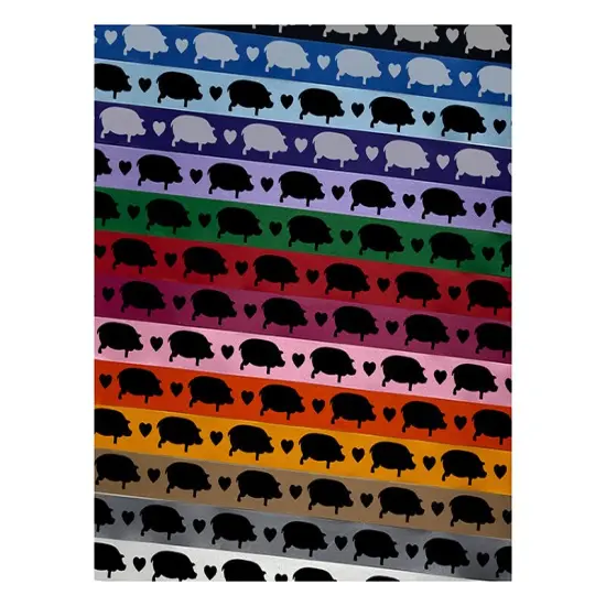 Pig Solid Side View Satin Ribbon for Bows Gift Wrapping - 1" - 3 Yards Red Ribbon {1}