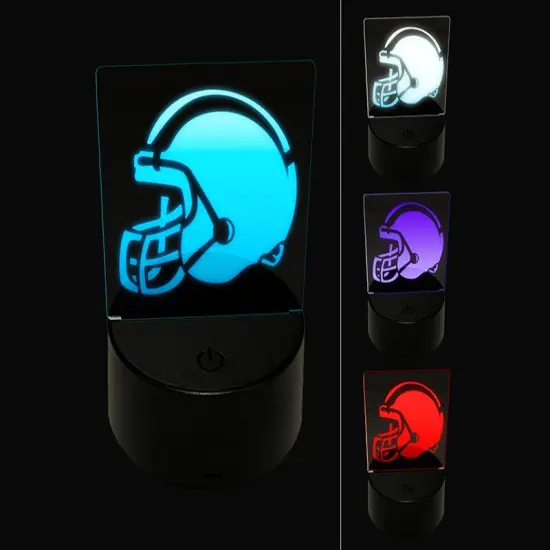 American Football Helmet Sports 3D Illusion LED Night Light Sign Nightstand Desk Lamp {1}
