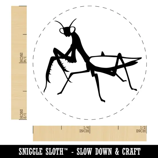 Praying Mantis Insect Self-Inking Rubber Stamp for Stamping Crafting Planners Fuchsia {1}