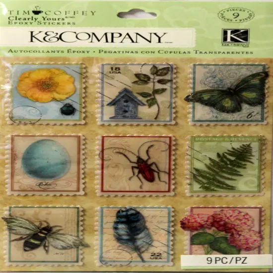 K & Company Tim Coffey Foliage Cleary Yours Stickers {1}