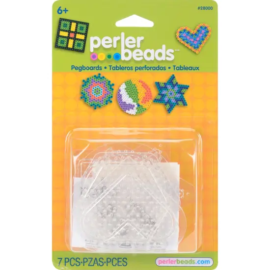 Perler Pegboards 5/Pkg-Assorted Clear Shapes {1}
