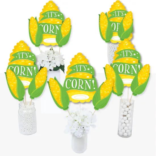 Big Dot of Happiness It's Corn - Fall Harvest Party Centerpiece Sticks - Table Toppers - Set of 15 {3}