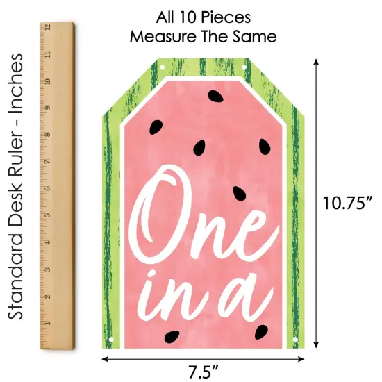 Big Dot of Happiness Sweet Watermelon - Hanging Vertical Paper Door Banners - Fruit Party Wall Decoration Kit - Indoor Door Decor {7}