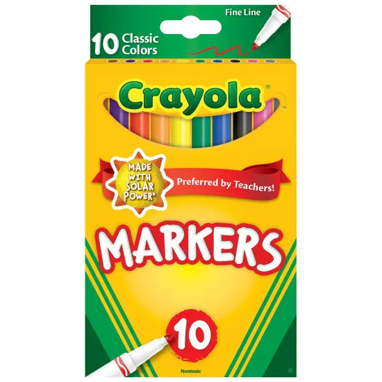 Crayola Fine Line Markers-Classic Colors 10/Pkg {1}